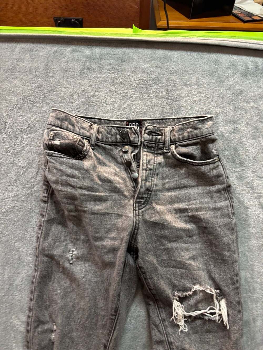 BDG Urban Outfitters Slim Straight Button Fly Distressed Jeans